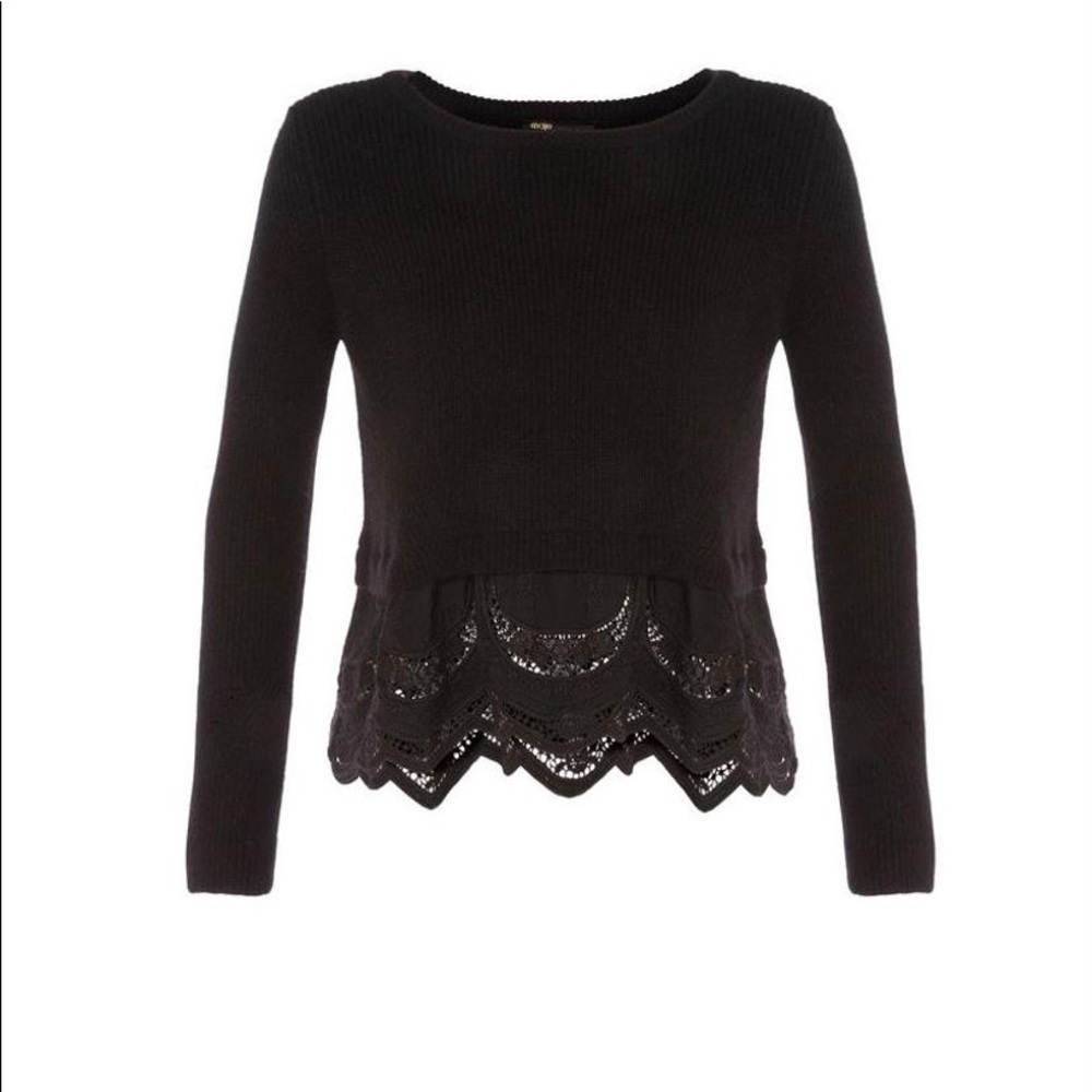 Maje black knit sweater